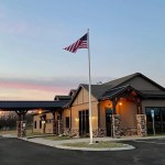 Outside view of dental practice at night time
