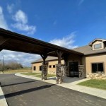Side view of entrance for dental office